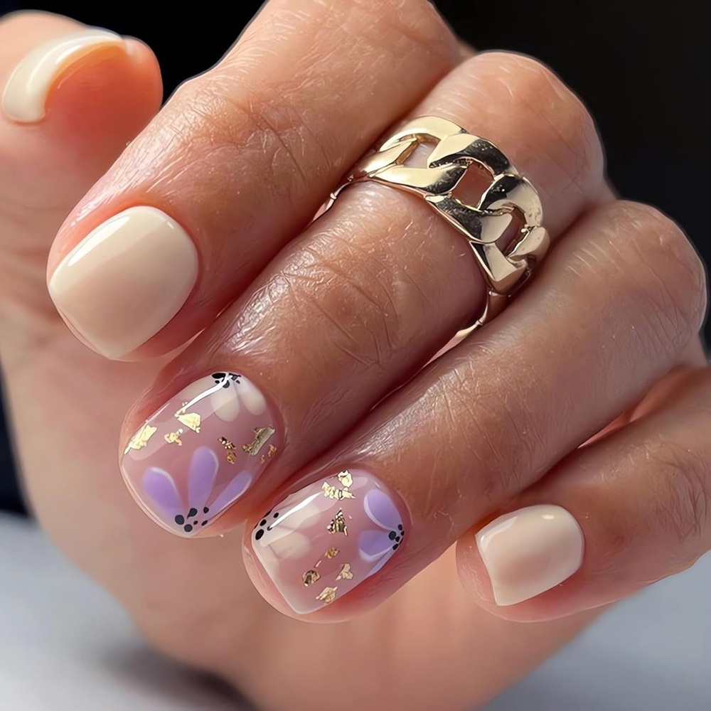 Floral Press On Nails